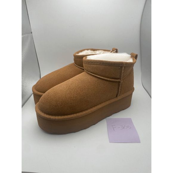 CUSHIONAIRE Women's COZY Genuine Suede pull on platform boot, Chestnut 7 - Picture 2 of 6